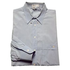 Giorgio Armani Mens Dress Shirt Neck Size 16 Blue
